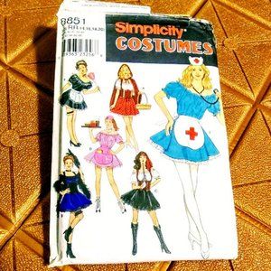 *SIMPLICITY #8851* SEXY*NURSE/PIRATE COSTUMES* WOMEN 14 TO 20*PRICE IS FIRM*